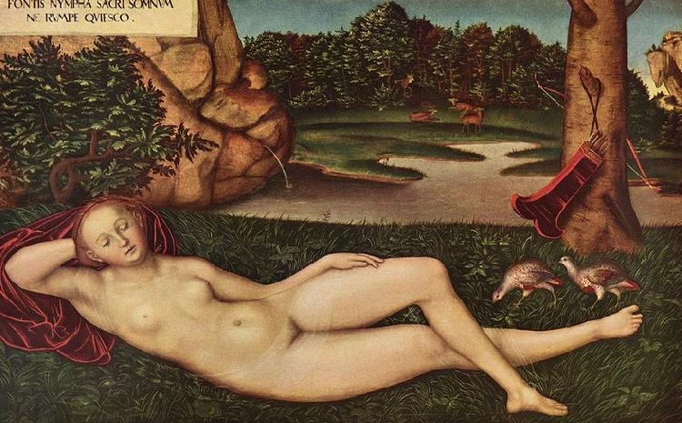 Lucas  Cranach Ruhende Quellnymphe